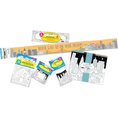 Barker Creek Color Me! Cityscapes Curated Collection, 195 Pieces/Set 3728